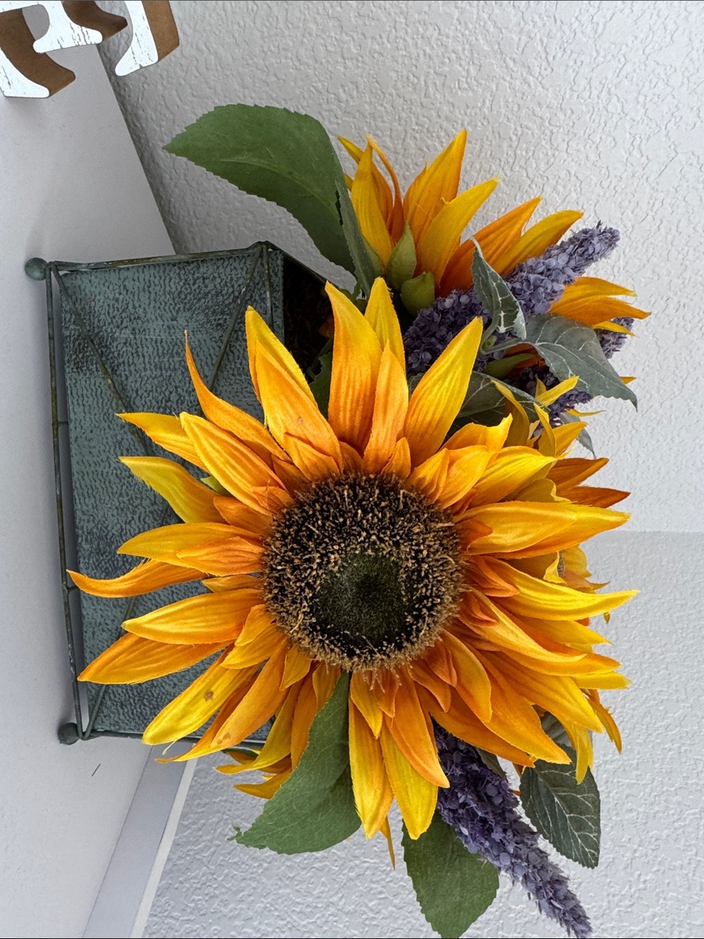 Sunflower Faux Floral Arrangement - Yellow -